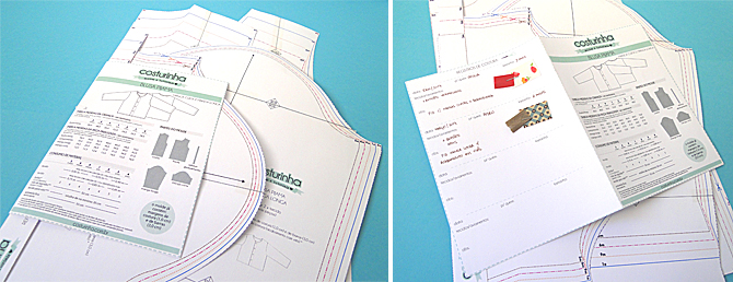 molde de costura em PDF - como imprimir e montar