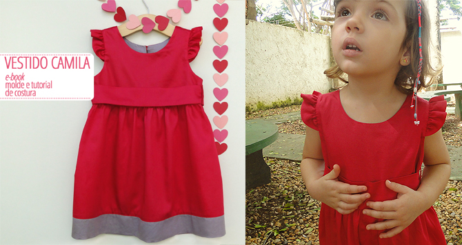 vestido camila - vestido infantil molde e tutorial de costura